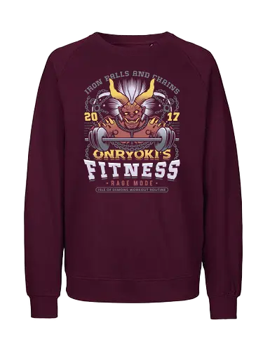 Onryoki Fitness - nioh, nioh 2, nioh 3, samurai, scampuss, sudama, japan, onryoki, ninja, fantasy, video game, gaming, gamer, rpg, fitness - Fairtrade Sweatshirt