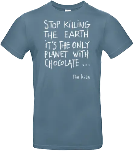 Save the chocolate - chocolate, food, ecology, global warming, save the planet, funny, nature - Standard T-Shirt