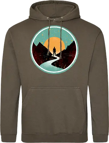 The wanderer - nature, summer, camping, outdoors, poetic, simple design - Standard Hoodie