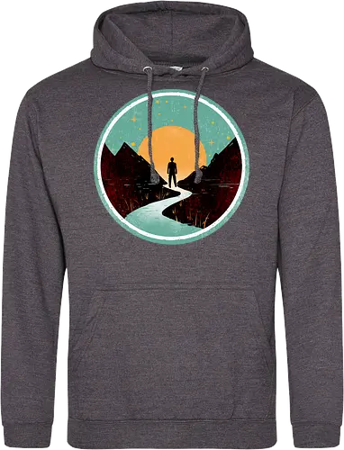 The wanderer - nature, summer, camping, outdoors, poetic, simple design - Standard Hoodie