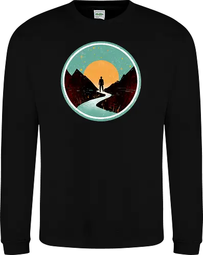 The wanderer - nature, summer, camping, outdoors, poetic, simple design - Sweatshirt