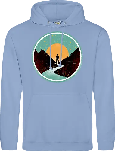 The wanderer - nature, summer, camping, outdoors, poetic, simple design - Standard Hoodie