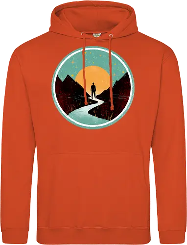 The wanderer - nature, summer, camping, outdoors, poetic, simple design - Standard Hoodie