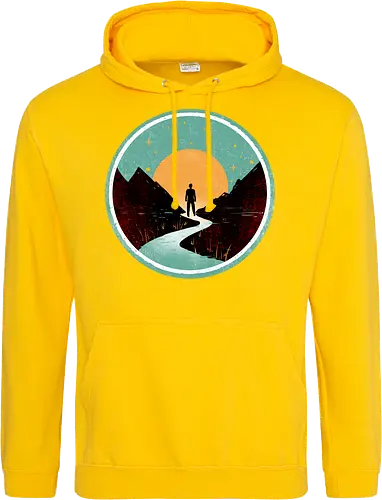 The wanderer - nature, summer, camping, outdoors, poetic, simple design - Standard Hoodie