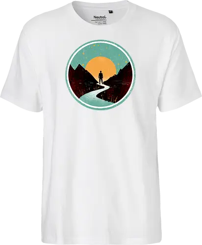 The wanderer - nature, summer, camping, outdoors, poetic, simple design - Fairtrade T-Shirt