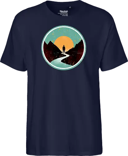 The wanderer - nature, summer, camping, outdoors, poetic, simple design - Fairtrade T-Shirt