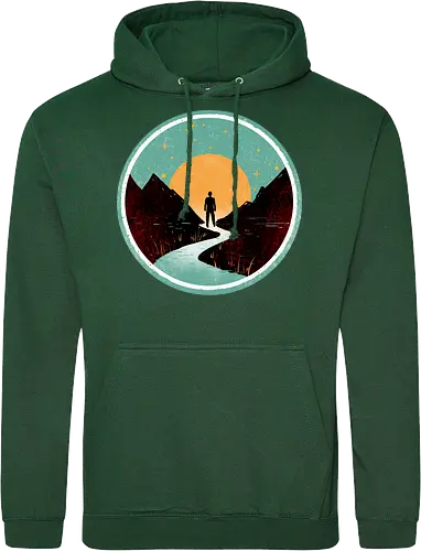 The wanderer - nature, summer, camping, outdoors, poetic, simple design - Standard Hoodie
