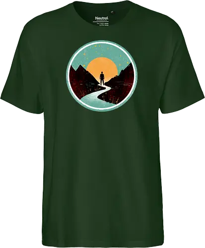 The wanderer - nature, summer, camping, outdoors, poetic, simple design - Fairtrade T-Shirt