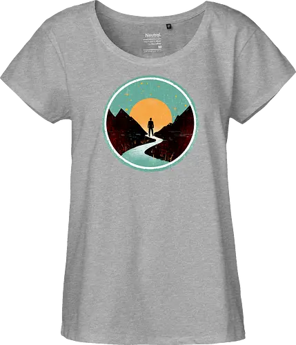 The wanderer - nature, summer, camping, outdoors, poetic, simple design - Fairtrade Girl Shirt
