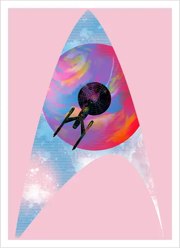 Galactic travellers - scifi, science fiction, kharmazero, artistic, movie, television, pop culture, space - Kunstdruck