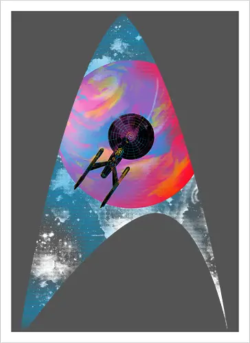 Galactic travellers - scifi, science fiction, kharmazero, artistic, movie, television, pop culture, space - Kunstdruck