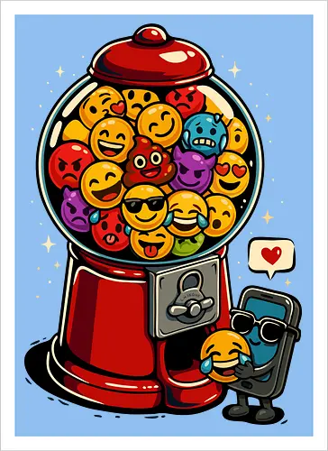 Kaugummi-Emojis