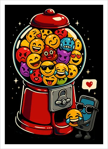 Kaugummi-Emojis
