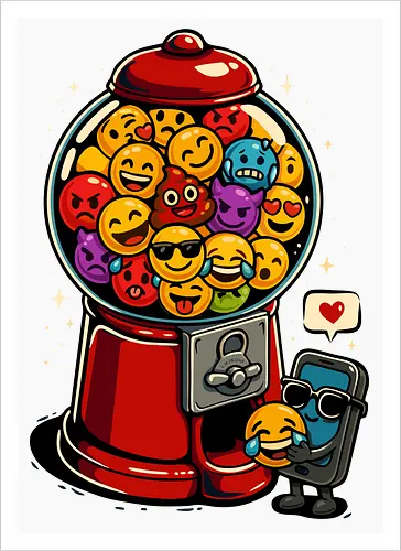 Kaugummi-Emojis