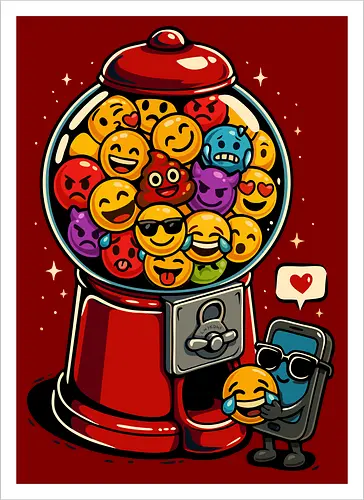 Kaugummi-Emojis