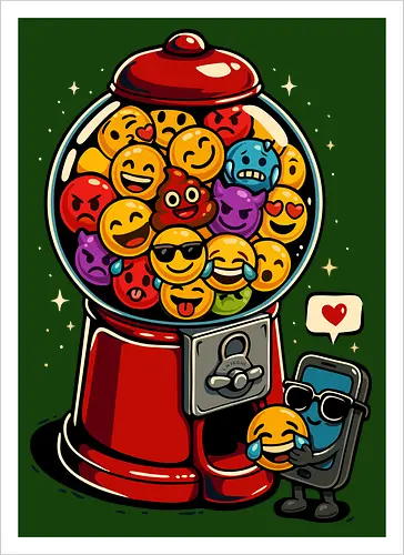 Kaugummi-Emojis