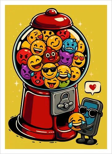 Kaugummi-Emojis