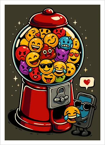 Kaugummi-Emojis
