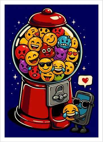 Kaugummi-Emojis