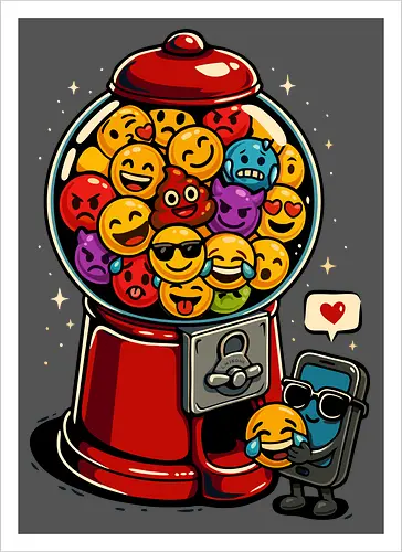 Kaugummi-Emojis
