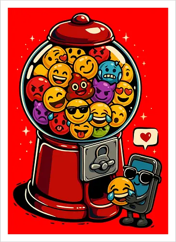 Kaugummi-Emojis