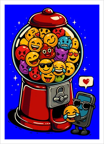 Kaugummi-Emojis