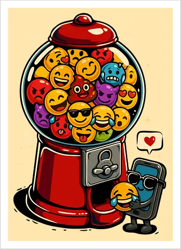 Kaugummi-Emojis