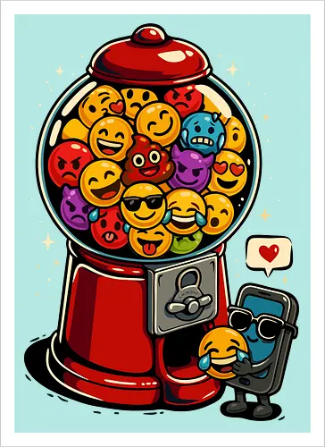 Kaugummi-Emojis