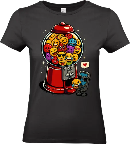 Kaugummi-Emojis - aesthetic, awesome, candy, cute, emoji, emoji lover, emojis, emoticon, funny, funny tee, gumball, gumball machine, illustration, phone, popart, retro, social - Standard T-Shirt (Frauen)