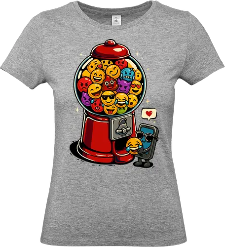 Kaugummi-Emojis - aesthetic, awesome, candy, cute, emoji, emoji lover, emojis, emoticon, funny, funny tee, gumball, gumball machine, illustration, phone, popart, retro, social - Standard T-Shirt (Frauen)