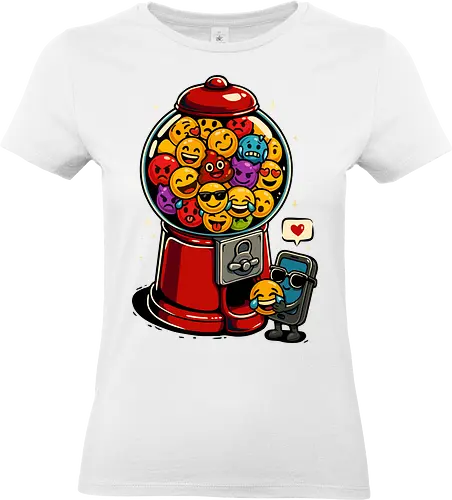 Kaugummi-Emojis - aesthetic, awesome, candy, cute, emoji, emoji lover, emojis, emoticon, funny, funny tee, gumball, gumball machine, illustration, phone, popart, retro, social - Standard T-Shirt (Frauen)