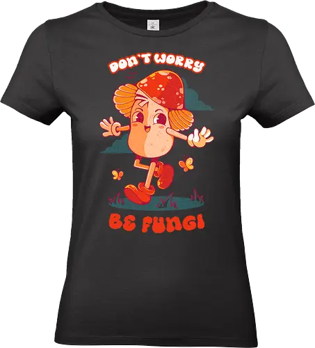 BE FUNGI - mushrooms, mushroom hippie, fantasy, retro, vintage, colorful, nature, fungi - Standard T-Shirt (Frauen)