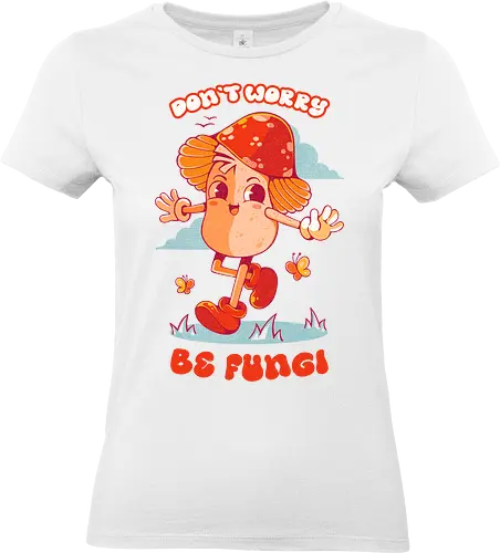 BE FUNGI - mushrooms, mushroom hippie, fantasy, retro, vintage, colorful, nature, fungi - Standard T-Shirt (Frauen)