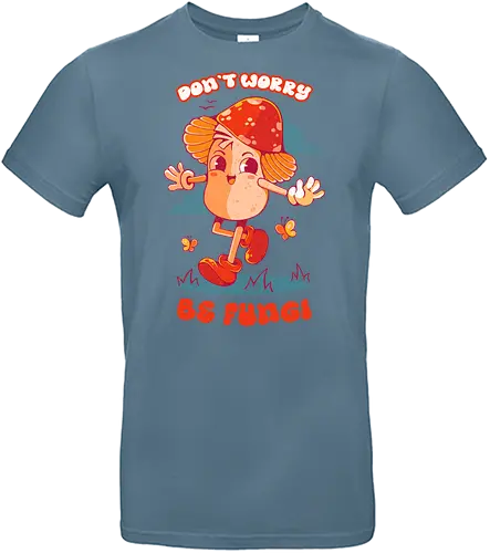 BE FUNGI - mushrooms, mushroom hippie, fantasy, retro, vintage, colorful, nature, fungi - Standard T-Shirt