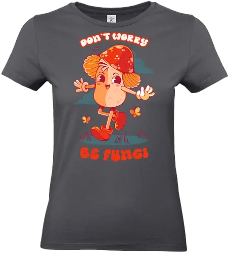 BE FUNGI - mushrooms, mushroom hippie, fantasy, retro, vintage, colorful, nature, fungi - Standard T-Shirt (Frauen)