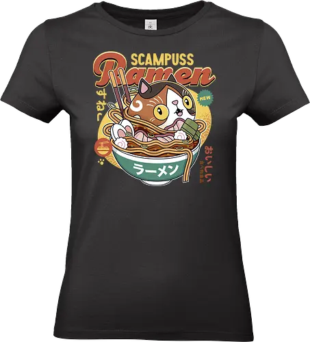 Scampuss Ramen - nioh, nioh 2, nioh 3, samurai, scampuss, sudama, japan, onryoki, ninja, fantasy, video game, gaming, gamer, rpg, cat - Standard T-Shirt (Frauen)