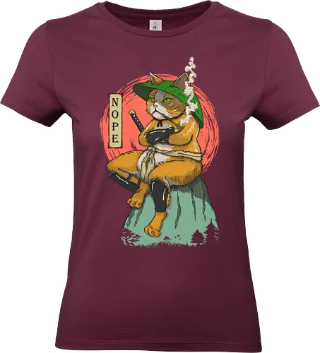 Nopejima Sensei - samuraicat, cat, warrior, nope, samurai, japanese, ronin, ninja, katana, manga, anime - Standard T-Shirt (Frauen)