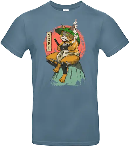 Nopejima Sensei - samuraicat, cat, warrior, nope, samurai, japanese, ronin, ninja, katana, manga, anime - Standard T-Shirt