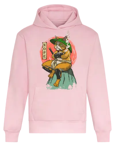 Nopejima Sensei - samuraicat, cat, warrior, nope, samurai, japanese, ronin, ninja, katana, manga, anime - Heavyweight Hoodie