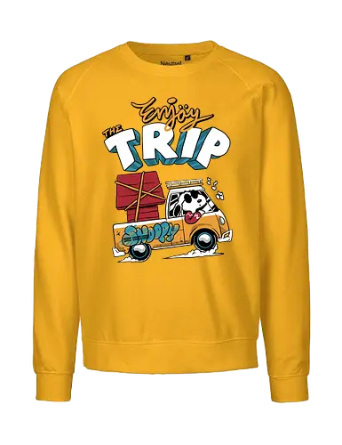 summer trip  - snooze, nap time, supranatural, fantasy, dog, cartoon, 80s, enjoy, happy, trip, adventure, outdoor, camping, hiking, nature, beach - Fairtrade Sweatshirt