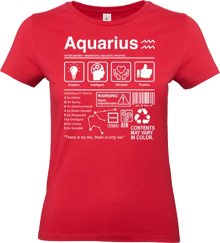 Aquarius Label - zodiac sign aquarius aquarius birthday aquarius woman aquarius zodiac sign astrology birthday constellation funnytee horoscope retro stars tarot vintage zodiac - Standard T-Shirt (Frauen)