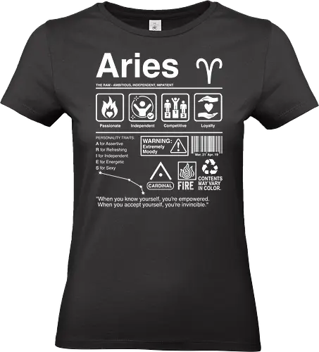 Aries Label - zodiac sign aquarius aquarius birthday aquarius woman aquarius zodiac sign astrology birthday constellation funnytee horoscope retro stars tarot vintage zodiac - Standard T-Shirt (Frauen)