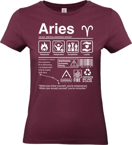 Aries Label - zodiac sign aquarius aquarius birthday aquarius woman aquarius zodiac sign astrology birthday constellation funnytee horoscope retro stars tarot vintage zodiac - Standard T-Shirt (Frauen)