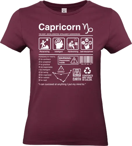 Capricorn Label - zodiac sign aquarius aquarius birthday aquarius woman aquarius zodiac sign astrology birthday constellation funnytee horoscope retro stars tarot vintage zodiac - Standard T-Shirt (Frauen)