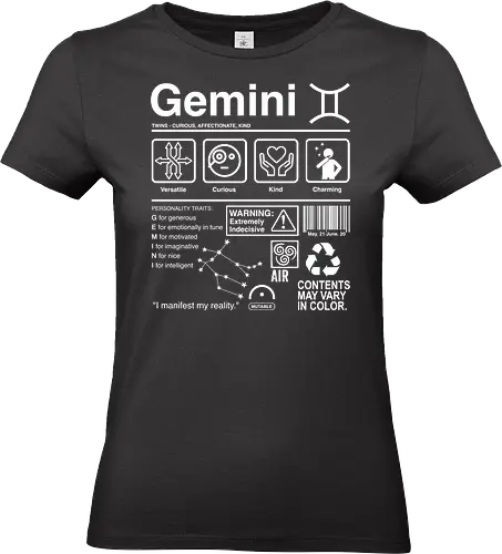Gemini Label - zodiac sign aquarius aquarius birthday aquarius woman aquarius zodiac sign astrology birthday constellation funnytee horoscope retro stars tarot vintage zodiac - Standard T-Shirt (Frauen)