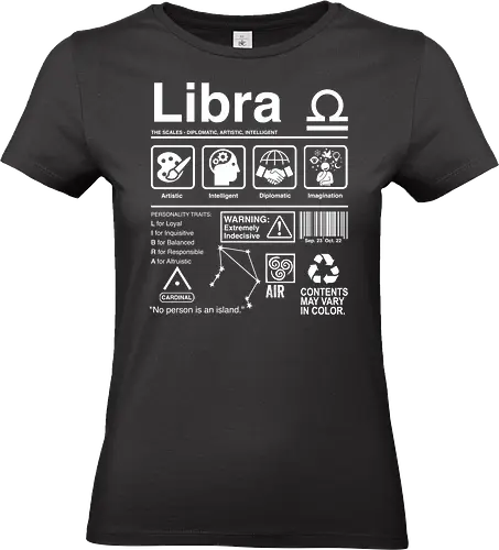 Libra Label - zodiac sign aquarius aquarius birthday aquarius woman aquarius zodiac sign astrology birthday constellation funnytee horoscope retro stars tarot vintage zodiac - Standard T-Shirt (Frauen)