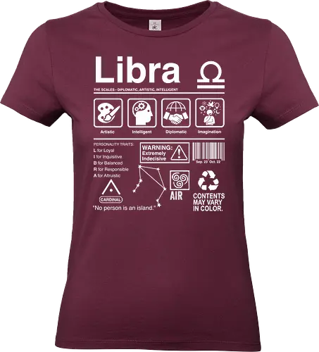 Libra Label - zodiac sign aquarius aquarius birthday aquarius woman aquarius zodiac sign astrology birthday constellation funnytee horoscope retro stars tarot vintage zodiac - Standard T-Shirt (Frauen)