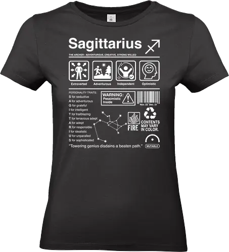 Sagittarius Label - zodiac sign aquarius aquarius birthday aquarius woman aquarius zodiac sign astrology birthday constellation funnytee horoscope retro stars tarot vintage zodiac - Standard T-Shirt (Frauen)