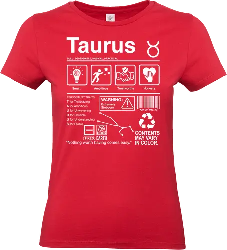 Taurus Label - zodiac sign aquarius aquarius birthday aquarius woman aquarius zodiac sign astrology birthday constellation funnytee horoscope retro stars tarot vintage zodiac - Standard T-Shirt (Frauen)