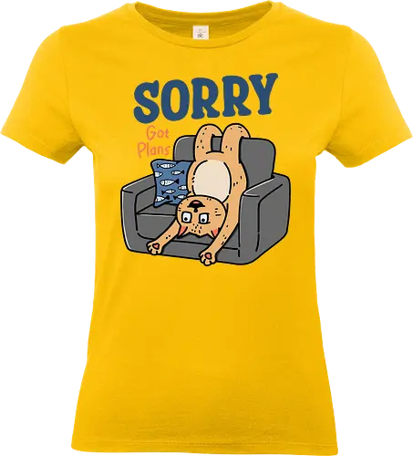 The Cat Got Plans - funny, humor, introvert, relatable, sarcastic, weekend, cat, sorry got plans, meme - Standard T-Shirt (Frauen)